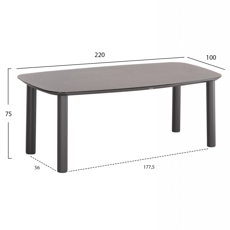 ΤΡΑΠΕΖΙ DOSUN HM6202.01 ΓΚΡΙ ΑΛΟΥΜΙΝΙΟ-3D PRINT ΓΥΑΛΙ-ΚΕΡΑΜΙΚΟ LOOK 220x100x75Υεκ ΤΡΑΠΕΖΙ DOSUN HM6202.01 ΓΚΡΙ ΑΛΟΥΜΙΝΙΟ-3D PRINT ΓΥΑΛΙ-ΚΕΡΑΜΙΚΟ LOOK 220x100x75Υεκ