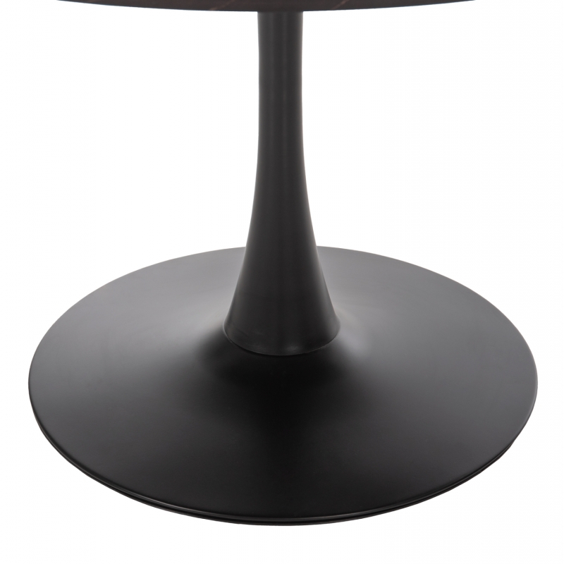 ΤΡΑΠΕΖΙ ΤΡΑΠΕΖΑΡΙΑΣ ROLLO HM9421.12 ΣΤΡΟΓΓΥΛΟ BLACK MARBLE Φ90x74Υεκ.