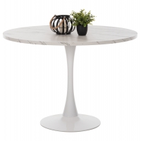 ΤΡΑΠΕΖΙ ΤΡΑΠΕΖΑΡΙΑΣ ROLLO HM9422.11 ΣΤΡΟΓΓΥΛΟ WHITE MARBLE Φ120x74Yεκ. ΤΡΑΠΕΖΙ ΤΡΑΠΕΖΑΡΙΑΣ ROLLO HM9422.11 ΣΤΡΟΓΓΥΛΟ WHITE MARBLE Φ120x74Yεκ.
