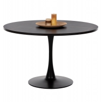 ΤΡΑΠΕΖΙ ΤΡΑΠΕΖΑΡΙΑΣ ROLLO HM9422.12 ΣΤΡΟΓΓΥΛΟ BLACK MARBLE Φ120x74Yεκ.