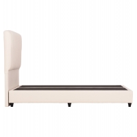 ΚΡEΒΑΤΙ ΔΙΠΛΟ LUTHER HM717 ΜΠΕΖ ΥΦΑΣΜΑ ΓΙΑ ΣΤΡΩΜΑ 160x200εκ.