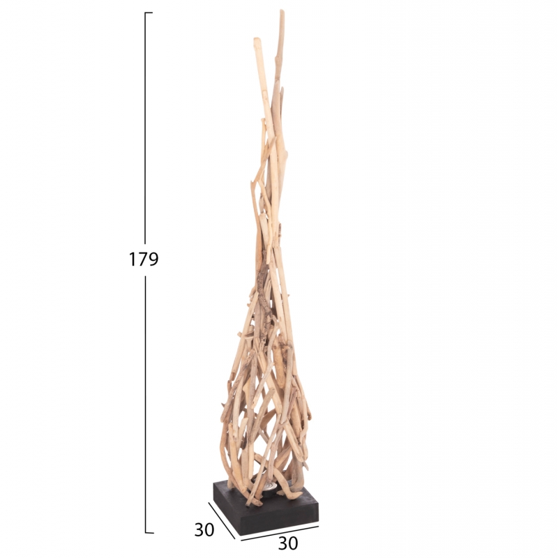 ΔΙΑΚΟΣΜΗΤΙΚΟ ΦΩΤΙΣΤΙΚΟ ΔΑΠΕΔΟΥ FLAMER HM4439 DRIFTWOOD ΣΕ ΦΥΣΙΚΟ 30x30x179Υεκ.