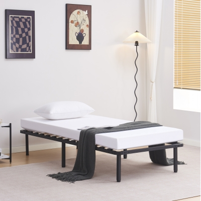 ΚΡΕΒΑΤΙ-ΥΠΟΣΤΡΩΜΑ MARKY HM693.01 ΜΕΤΑΛΛΙΚΟ ΜΑΥΡΟ ΓΙΑ ΣΤΡΩΜΑ 190x90εκ