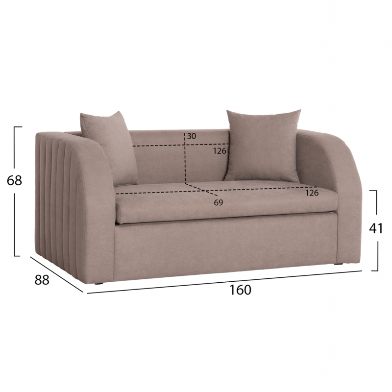 ΚΑΝΑΠΕΣ ΚΡΕΒΑΤΙ ILSA HM3284 ΜΠΕΖ ΑΛΕΚΙΑΣΤΟ ΥΦΑΣΜΑ ΑΝΑΔΙΠΛΟΥΜΕΝΟ ΜΕ ΣΤΡΩΜΑ 160x88x68Υ