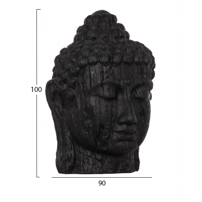 ΔΙΑΚΟΣΜΗΤΙΚΟ ΔΑΠΕΔΟΥ XXL ΚΕΦΑΛΙ ΒΟΥΔΑ HM4385.01 ΓΥΨΟΣ ΣΕ ΜΑΥΡΟ 90x90x100Υεκ.