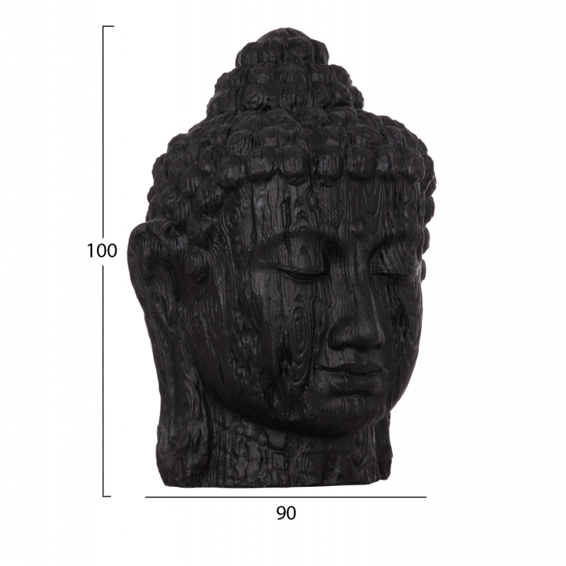 ΔΙΑΚΟΣΜΗΤΙΚΟ ΔΑΠΕΔΟΥ XXL ΚΕΦΑΛΙ ΒΟΥΔΑ HM4385.01 ΓΥΨΟΣ ΣΕ ΜΑΥΡΟ 90x90x100Υεκ.