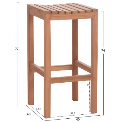 ΣΚΑΜΠΟ ΜΠΑΡ NIKOL HM18109 ΞΥΛΟ ΤΕΑΚ ΣΕ ΦΥΣΙΚΟ 40x40x77Υεκ. ΣΚΑΜΠΟ ΜΠΑΡ NIKOL HM18109 ΞΥΛΟ ΤΕΑΚ ΣΕ ΦΥΣΙΚΟ 40x40x77Υεκ.