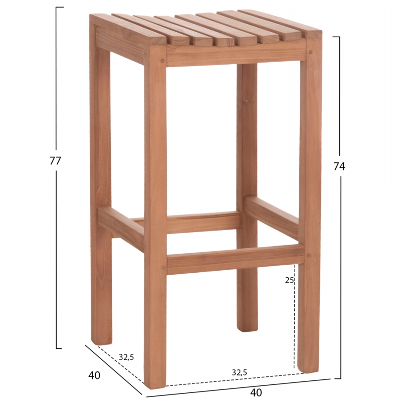 ΣΚΑΜΠΟ ΜΠΑΡ NIKOL HM18109 ΞΥΛΟ ΤΕΑΚ ΣΕ ΦΥΣΙΚΟ 40x40x77Υεκ. ΣΚΑΜΠΟ ΜΠΑΡ NIKOL HM18109 ΞΥΛΟ ΤΕΑΚ ΣΕ ΦΥΣΙΚΟ 40x40x77Υεκ.