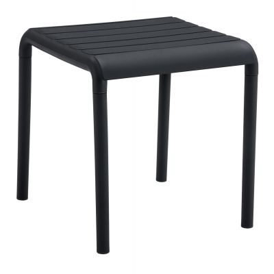 ΤΡΑΠΕΖΑΚΙ ΤΕΤΡΑΓΩΝΟ KORVER HM6335.02 ΠΟΛΥΠΡΟΠΥΛΕΝΙΟ ΣΕ ΜΑΥΡΟ 45x45x47Υεκ.