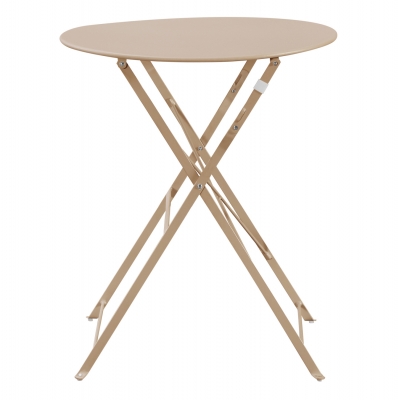 ΤΡΑΠΕΖΙ ΖΑΠΠΕΙΟΥ ΠΤΥΣΣΟΜΕΝΟ ΣΤΡΟΓΓΥΛΟ SOPHIE HM6336.04 ΜΕΤΑΛΛΙΚΟ ΚΑΠΟΥΤΣΙΝΟ Φ60x70Υεκ