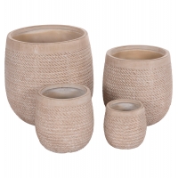 ΣΕΤ 4ΤΜΧ ΓΛΑΣΤΡΕΣ ΣΤΡΟΓΓΥΛΕΣ GARDENER HM4722 FIBERCLAY--IVORY CEMENT Φ54x54Υεκ ΣΕΤ 4ΤΜΧ ΓΛΑΣΤΡΕΣ ΣΤΡΟΓΓΥΛΕΣ GARDENER HM4722 FIBERCLAY--IVORY CEMENT Φ54x54Υεκ
