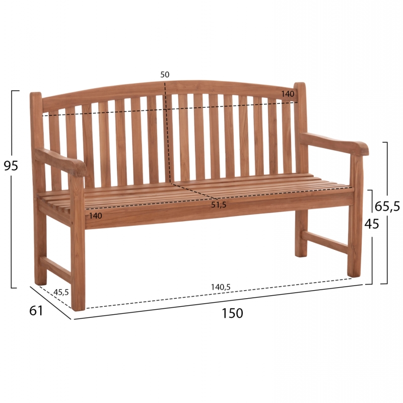 ΠΑΓΚΑΚΙ ΚΗΠΟΥ 3ΘΕΣΙΟ ELENA HM18125 ΞΥΛΟ TEAK--ΦΥΣΙΚΟ 150x61x95Υεκ. ΠΑΓΚΑΚΙ ΚΗΠΟΥ 3ΘΕΣΙΟ ELENA HM18125 ΞΥΛΟ TEAK--ΦΥΣΙΚΟ 150x61x95Υεκ.