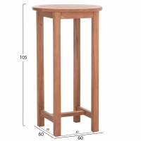 ΤΡΑΠΕΖΙ/ΣΤΑΝΤ ΜΠΑΡ ΣΤΡΟΓΓΥΛΟ PRESSCOT HM18114 ΞΥΛΟ TEAK--ΦΥΣΙΚΟ Φ60x105Υεκ. ΤΡΑΠΕΖΙ/ΣΤΑΝΤ ΜΠΑΡ ΣΤΡΟΓΓΥΛΟ PRESSCOT HM18114 ΞΥΛΟ TEAK--ΦΥΣΙΚΟ Φ60x105Υεκ.