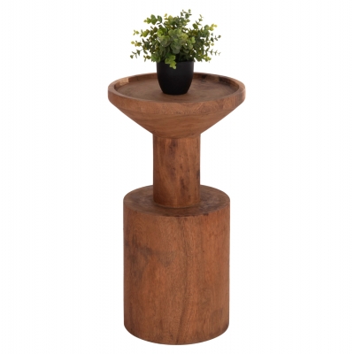 ΤΡΑΠΕΖΙ ΒΟΗΘΗΤΙΚΟ BERMAL HM9889.11 ΜΑΣΙΦ ΞΥΛΟ SUAR ΣΕ ΦΥΣΙΚΟ Φ35x65Υεκ.