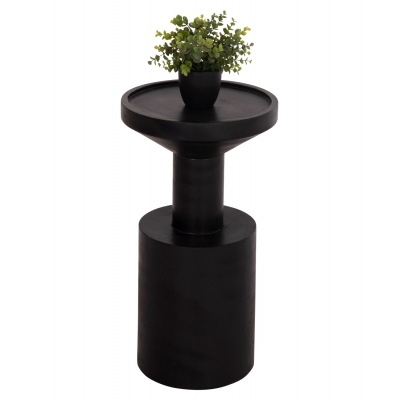 ΤΡΑΠΕΖΙ ΒΟΗΘΗΤΙΚΟ BERMAL HM9889.12 ΜΑΣΙΦ ΞΥΛΟ SUAR ΣΕ ΜΑΥΡΟ Φ35x65Υεκ.