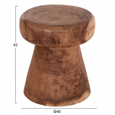 ΣΚΑΜΠΟ-ΤΡΑΠΕΖΑΚΙ ΣΤΡΟΓΓΥΛΟ CUPRE HM9793.11 ΜΑΣΙΦ ΞΥΛΟ SUAR-ΦΥΣΙΚΟ Φ40x45Υεκ.