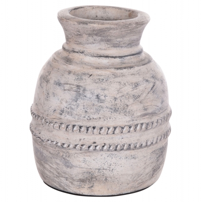 ΔΙΑΚΟΣΜΗΤΙΚΟ ΕΠΙΤΡΑΠΕΖΙΟ ΒΑΖΟ VERMO HM4393 ΤΕΡΑΚΟΤΑ ΣΕ ΑΝΟΙΧΤΟ ΓΚΡΙ Φ21x25Υεκ.