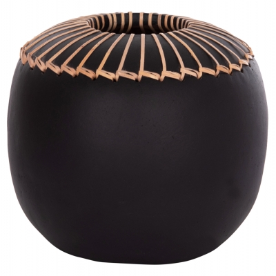 ΕΠΙΤΡΑΠΕΖΙΟ ΔΙΑΚΟΣΜΗΤΙΚΟ ΒΑΖΟ LENNOX HM4675.01L TΕΡΑΚΟΤΑ ΣΕ ΜΑΥΡΟ--Φ22x20Υεκ.