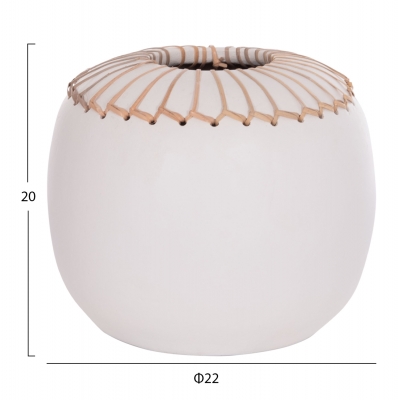 ΕΠΙΤΡΑΠΕΖΙΟ ΔΙΑΚΟΣΜΗΤΙΚΟ ΒΑΖΟ LENNOX HM4675.02L TΕΡΑΚΟΤΑ ΣΕ ΛΕΥΚΟ--Φ22x20Υεκ. ΕΠΙΤΡΑΠΕΖΙΟ ΔΙΑΚΟΣΜΗΤΙΚΟ ΒΑΖΟ LENNOX HM4675.02L TΕΡΑΚΟΤΑ ΣΕ ΛΕΥΚΟ--Φ22x20Υεκ.