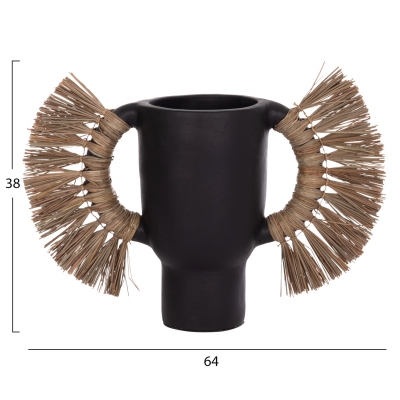 ΕΠΙΤΡΑΠΕΖΙΟ ΔΙΑΚΟΣΜΗΤΙΚΟ ΒΑΖΟ ALICA HM4668.01L ΜΑΥΡΗ ΤΕΡΑΚΟΤΑ & GRASS--64x22x38Υεκ ΕΠΙΤΡΑΠΕΖΙΟ ΔΙΑΚΟΣΜΗΤΙΚΟ ΒΑΖΟ ALICA HM4668.01L ΜΑΥΡΗ ΤΕΡΑΚΟΤΑ & GRASS--64x22x38Υεκ