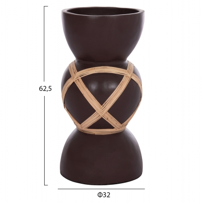 ΔΙΑΚΟΣΜΗΤΙΚΟ ΒΑΖΟ ΔΑΠΕΔΟΥ MAYNARD HM4672.07L TERRACOTTA ΣΟΚΟΛΑΤΙ-RATTAN Φ32x62.5Υεκ ΔΙΑΚΟΣΜΗΤΙΚΟ ΒΑΖΟ ΔΑΠΕΔΟΥ MAYNARD HM4672.07L TERRACOTTA ΣΟΚΟΛΑΤΙ-RATTAN Φ32x62.5Υεκ