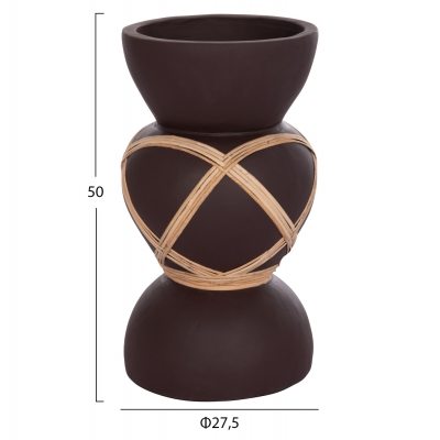 ΔΙΑΚΟΣΜΗΤΙΚΟ ΒΑΖΟ ΔΑΠΕΔΟΥ MAYNARD HM4672.07S TERRACOTTA ΣΟΚΟΛΑΤΙ-RATTAN Φ27.5x50Υεκ ΔΙΑΚΟΣΜΗΤΙΚΟ ΒΑΖΟ ΔΑΠΕΔΟΥ MAYNARD HM4672.07S TERRACOTTA ΣΟΚΟΛΑΤΙ-RATTAN Φ27.5x50Υεκ