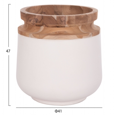 ΔΙΑΚΟΣΜΗΤΙΚΟ ΒΑΖΟ ΔΑΠΕΔΟΥ LINTER HM4662.02L FIBER CEMENT ΛΕΥΚΟ--ΞΥΛΟ ΤΕΑΚ Φ41x47Υεκ. ΔΙΑΚΟΣΜΗΤΙΚΟ ΒΑΖΟ ΔΑΠΕΔΟΥ LINTER HM4662.02L FIBER CEMENT ΛΕΥΚΟ--ΞΥΛΟ ΤΕΑΚ Φ41x47Υεκ.
