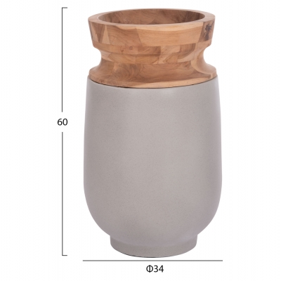 ΔΙΑΚΟΣΜΗΤΙΚΟ ΒΑΖΟ ΔΑΠΕΔΟΥ LINTER HM4662.03S FIBER CEMENT ΓΚΡΙ--ΞΥΛΟ ΤΕΑΚ Φ34x60Υεκ. ΔΙΑΚΟΣΜΗΤΙΚΟ ΒΑΖΟ ΔΑΠΕΔΟΥ LINTER HM4662.03S FIBER CEMENT ΓΚΡΙ--ΞΥΛΟ ΤΕΑΚ Φ34x60Υεκ.