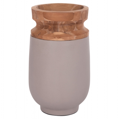 ΔΙΑΚΟΣΜΗΤΙΚΟ ΒΑΖΟ ΔΑΠΕΔΟΥ LINTER HM4662.05S FIBER CEMENT ΓΚΡΙ ΜΑΤ--ΞΥΛΟ ΤΕΑΚ Φ34x60Υεκ