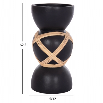 ΔΙΑΚΟΣΜΗΤΙΚΟ ΒΑΖΟ ΔΑΠΕΔΟΥ MAYNARD HM4672.01L TERRACOTTA ΜΑΥΡΟ-RATTAN Φ32x62.5Υεκ ΔΙΑΚΟΣΜΗΤΙΚΟ ΒΑΖΟ ΔΑΠΕΔΟΥ MAYNARD HM4672.01L TERRACOTTA ΜΑΥΡΟ-RATTAN Φ32x62.5Υεκ
