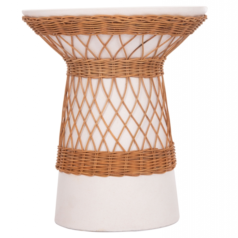 ΒΟΗΘΗΤΙΚΟ ΤΡΑΠΕΖΙ ΣΤΡΟΓΓΥΛΟ DELIA HM18167.02 FIBER CEMENT ΛΕΥΚΟ & RATTAN Φ40x45Υεκ ΒΟΗΘΗΤΙΚΟ ΤΡΑΠΕΖΙ ΣΤΡΟΓΓΥΛΟ DELIA HM18167.02 FIBER CEMENT ΛΕΥΚΟ & RATTAN Φ40x45Υεκ