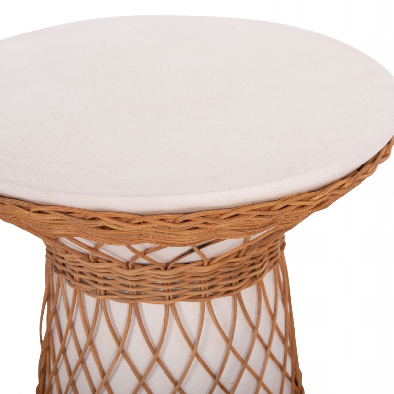 ΒΟΗΘΗΤΙΚΟ ΤΡΑΠΕΖΙ ΣΤΡΟΓΓΥΛΟ DELIA HM18167.02 FIBER CEMENT ΛΕΥΚΟ & RATTAN Φ40x45Υεκ ΒΟΗΘΗΤΙΚΟ ΤΡΑΠΕΖΙ ΣΤΡΟΓΓΥΛΟ DELIA HM18167.02 FIBER CEMENT ΛΕΥΚΟ & RATTAN Φ40x45Υεκ