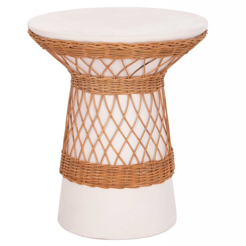 ΒΟΗΘΗΤΙΚΟ ΤΡΑΠΕΖΙ ΣΤΡΟΓΓΥΛΟ DELIA HM18167.02 FIBER CEMENT ΛΕΥΚΟ & RATTAN Φ40x45Υεκ ΒΟΗΘΗΤΙΚΟ ΤΡΑΠΕΖΙ ΣΤΡΟΓΓΥΛΟ DELIA HM18167.02 FIBER CEMENT ΛΕΥΚΟ & RATTAN Φ40x45Υεκ