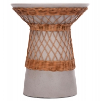 ΒΟΗΘΗΤΙΚΟ ΤΡΑΠΕΖΙ ΣΤΡΟΓΓΥΛΟ DELIA HM18167.03 FIBER CEMENT ΓΚΡΙ & RATTAN Φ40x45Υεκ ΒΟΗΘΗΤΙΚΟ ΤΡΑΠΕΖΙ ΣΤΡΟΓΓΥΛΟ DELIA HM18167.03 FIBER CEMENT ΓΚΡΙ & RATTAN Φ40x45Υεκ