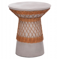 ΒΟΗΘΗΤΙΚΟ ΤΡΑΠΕΖΙ ΣΤΡΟΓΓΥΛΟ DELIA HM18167.03 FIBER CEMENT ΓΚΡΙ & RATTAN Φ40x45Υεκ ΒΟΗΘΗΤΙΚΟ ΤΡΑΠΕΖΙ ΣΤΡΟΓΓΥΛΟ DELIA HM18167.03 FIBER CEMENT ΓΚΡΙ & RATTAN Φ40x45Υεκ
