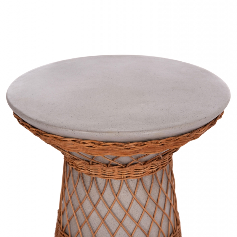 ΒΟΗΘΗΤΙΚΟ ΤΡΑΠΕΖΙ ΣΤΡΟΓΓΥΛΟ DELIA HM18167.03 FIBER CEMENT ΓΚΡΙ & RATTAN Φ40x45Υεκ ΒΟΗΘΗΤΙΚΟ ΤΡΑΠΕΖΙ ΣΤΡΟΓΓΥΛΟ DELIA HM18167.03 FIBER CEMENT ΓΚΡΙ & RATTAN Φ40x45Υεκ