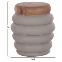 ΤΡΑΠΕΖΙ ΒΟΗΘΗΤΙΚΟ PUFFAT HM18172.03 FIBER CEMENT ΓΚΡΙ- ΞΥΛΟ TEAK TOP Φ45x46Υεκ. ΤΡΑΠΕΖΙ ΒΟΗΘΗΤΙΚΟ PUFFAT HM18172.03 FIBER CEMENT ΓΚΡΙ- ΞΥΛΟ TEAK TOP Φ45x46Υεκ.