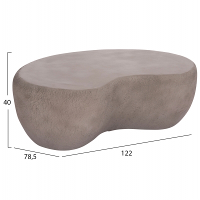 ΤΡΑΠΕΖΙ ΣΑΛΟΝΙΟΥ GERSON HM18151.03L FIBER CEMENT ΣΕ ΓΚΡΙ--122x78,5x40Υεκ.