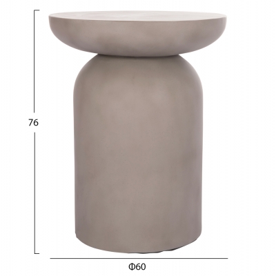 ΒΟΗΘΗΤΙΚΟ ΤΡΑΠΕΖΙ ANNA HM18160.03 FIBER CEMENT ΣΕ ΓΚΡΙ--Φ60x76Υεκ.