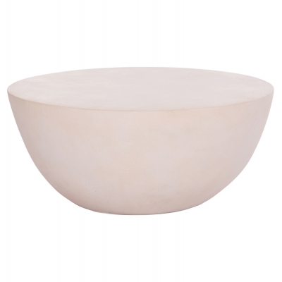 ΤΡΑΠΕΖΙ ΣΑΛΟΝΙΟΥ ΣΤΡΟΓΓΥΛΟ ALLAN HM18162.02 FIBER CEMENT ΣΕ ΑΝΟΙΧΤΟ ΜΠΕΖ--Φ92x49Υεκ.