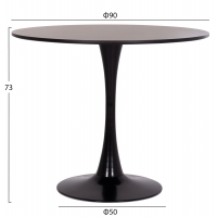 ΤΡΑΠΕΖΙ ΣΤΡΟΓΓΥΛΟ BROLIN HM18141.02 MDF TOP-ΒΑΣΗ ΜΕΤΑΛΛΙΚΗ--ΜΑΥΡΟ Φ90x73Υεκ ΤΡΑΠΕΖΙ ΣΤΡΟΓΓΥΛΟ BROLIN HM18141.02 MDF TOP-ΒΑΣΗ ΜΕΤΑΛΛΙΚΗ--ΜΑΥΡΟ Φ90x73Υεκ