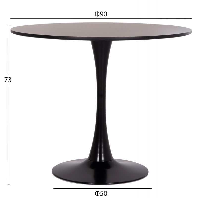ΤΡΑΠΕΖΙ ΣΤΡΟΓΓΥΛΟ BROLIN HM18141.02 MDF TOP-ΒΑΣΗ ΜΕΤΑΛΛΙΚΗ--ΜΑΥΡΟ Φ90x73Υεκ ΤΡΑΠΕΖΙ ΣΤΡΟΓΓΥΛΟ BROLIN HM18141.02 MDF TOP-ΒΑΣΗ ΜΕΤΑΛΛΙΚΗ--ΜΑΥΡΟ Φ90x73Υεκ