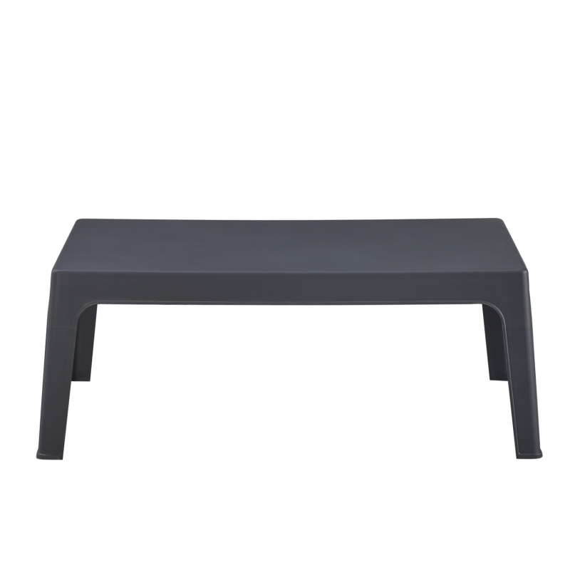 ΤΡΑΠΕΖΑΚΙ ΟΡΘΟΓΩΝΙΟ SLEEK HM6367.10 ΠΟΛΥΠΡΟΠΥΛΕΝΙΟ ΣΕ ΣΚΟΥΡΟ ΓΚΡΙ 99x59.5x39.5Υεκ.