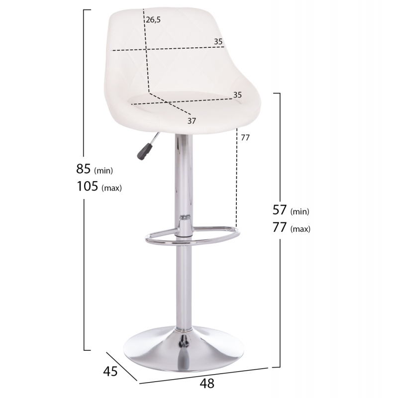 ΣΚΑΜΠΟ ΜΠΑΡ ROSE HM204.22 ΜΕ ΑΜΟΡΤΙΣΕΡ ΧΡΩΜΙΟΥ & ΛΕΥΚΟ PU 48x45x105Υεκ. ΣΚΑΜΠΟ ΜΠΑΡ ROSE HM204.22 ΜΕ ΑΜΟΡΤΙΣΕΡ ΧΡΩΜΙΟΥ & ΛΕΥΚΟ PU 48x45x105Υεκ.
