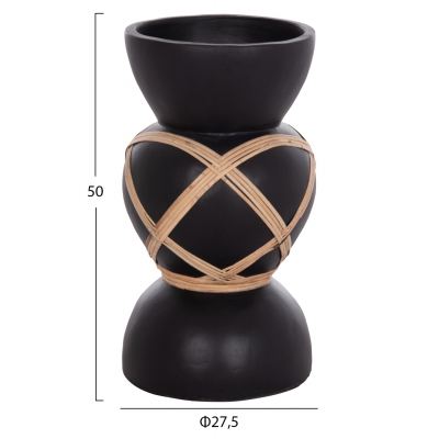 ΔΙΑΚΟΣΜΗΤΙΚΟ ΒΑΖΟ ΔΑΠΕΔΟΥ MAYNARD HM4672.01S TERRACOTTA ΜΑΥΡΟ-RATTAN Φ27.5x50Υ ΔΙΑΚΟΣΜΗΤΙΚΟ ΒΑΖΟ ΔΑΠΕΔΟΥ MAYNARD HM4672.01S TERRACOTTA ΜΑΥΡΟ-RATTAN Φ27.5x50Υ