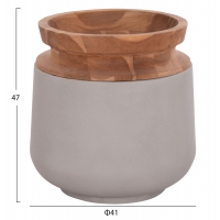 ΔΙΑΚΟΣΜΗΤΙΚΟ ΒΑΖΟ ΔΑΠΕΔΟΥ LINTER HM4662.03L FIBER CEMENT ΓΚΡΙ--ΞΥΛΟ ΤΕΑΚ Φ41x47Υ ΔΙΑΚΟΣΜΗΤΙΚΟ ΒΑΖΟ ΔΑΠΕΔΟΥ LINTER HM4662.03L FIBER CEMENT ΓΚΡΙ--ΞΥΛΟ ΤΕΑΚ Φ41x47Υ