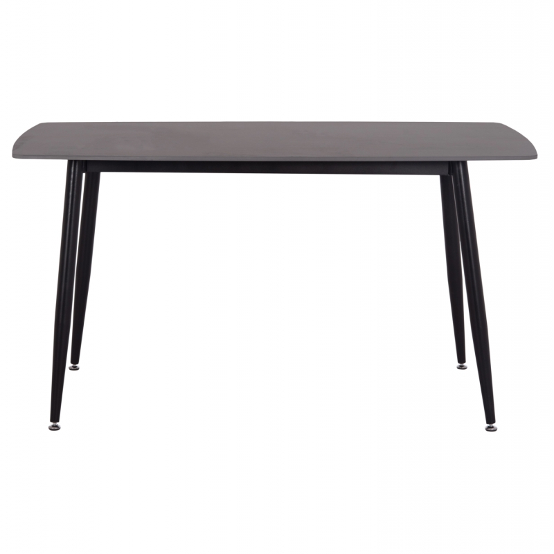 ΤΡΑΠΕΖΙ RAVEN HM18149.02 ΚΕΡΑΜΙΚΟ TOP ΑΝΘΡΑΚΙ ΜΑΡΜΑΡΟ-ΜΑΥΡΟ ΜΕΤΑΛΛΟ 140x80x74Υεκ.