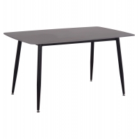 ΤΡΑΠΕΖΙ RAVEN HM18149.02 ΚΕΡΑΜΙΚΟ TOP ΑΝΘΡΑΚΙ ΜΑΡΜΑΡΟ-ΜΑΥΡΟ ΜΕΤΑΛΛΟ 140x80x74Υεκ.