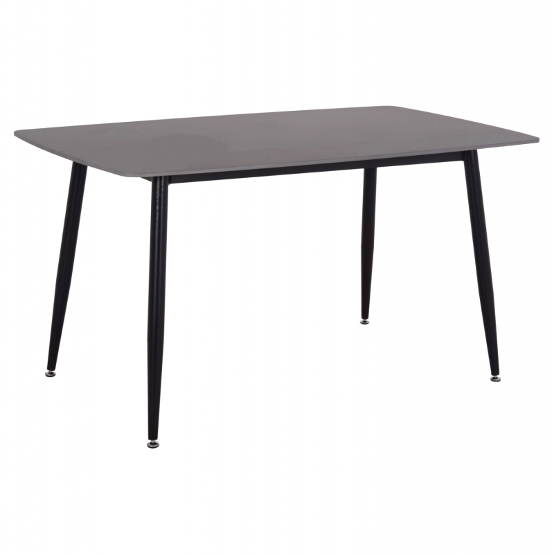 ΤΡΑΠΕΖΙ RAVEN HM18149.02 ΚΕΡΑΜΙΚΟ TOP ΑΝΘΡΑΚΙ ΜΑΡΜΑΡΟ-ΜΑΥΡΟ ΜΕΤΑΛΛΟ 140x80x74Υεκ.