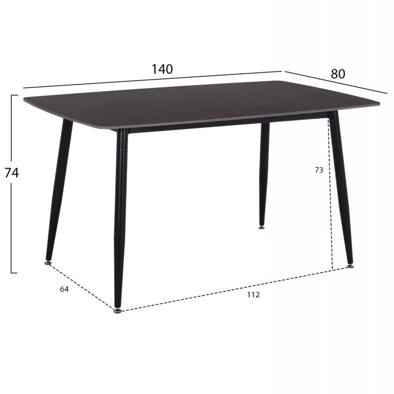 ΤΡΑΠΕΖΙ RAVEN HM18149.02 ΚΕΡΑΜΙΚΟ TOP ΜΕ ΟΨΗ ΜΑΥΡΟ ΜΑΡΜΑΡΟ 140x80x74Υεκ. ΤΡΑΠΕΖΙ RAVEN HM18149.02 ΚΕΡΑΜΙΚΟ TOP ΜΕ ΟΨΗ ΜΑΥΡΟ ΜΑΡΜΑΡΟ 140x80x74Υεκ.
